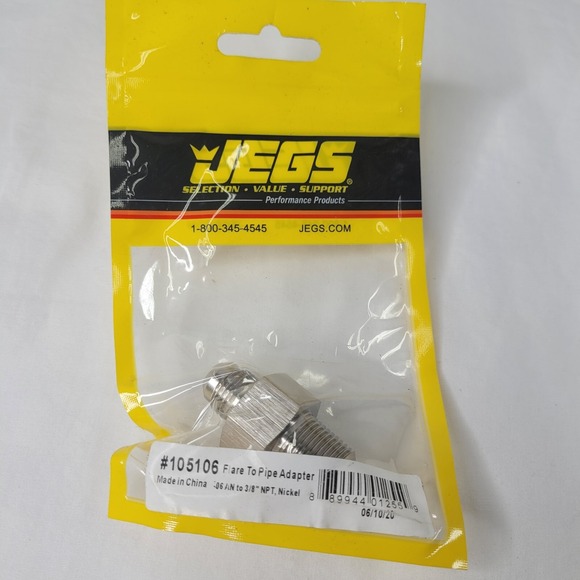 Jegs Other - JEGS 105106 Nickel Straight Flare Fitting‎